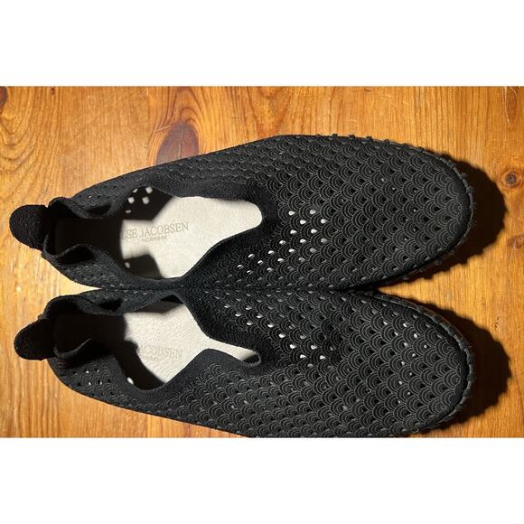 Isle Jacobsen Tulip Shoes Leather Slip On Black Womens Size 36 (5.5-6) - Picture 3 of 8